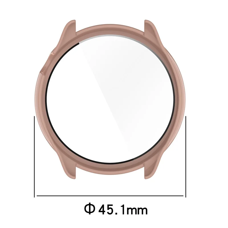 For Huami Amazfit GTR Mini (A2174) PC Watch Case with Integrated Tempered Glass Screen Protector - Pink