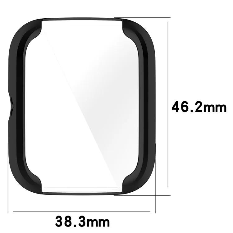 For Huami Amazfit Bip 3 / Bip 3 Pro Anti-scratch Watch Cover Electroplating Full Coverage Watch Case - Pink