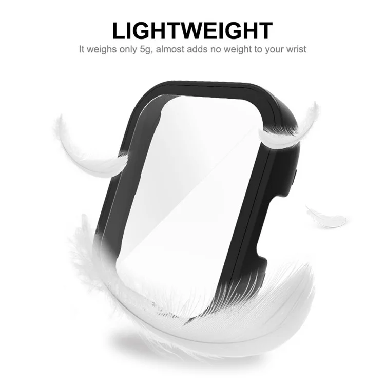 ENKAY Hat Prince Para Xiaomi Redmi Watch 3 Hard PC Case Overall Protective Watch Cover with HD Tempered Glass Film - Preto
