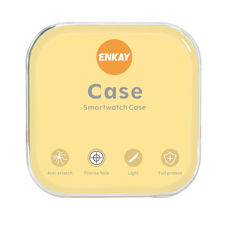 ENKAY Hat Prince Para Xiaomi Redmi Watch 3 Hard PC Case Overall Protective Watch Cover with HD Tempered Glass Film - Preto