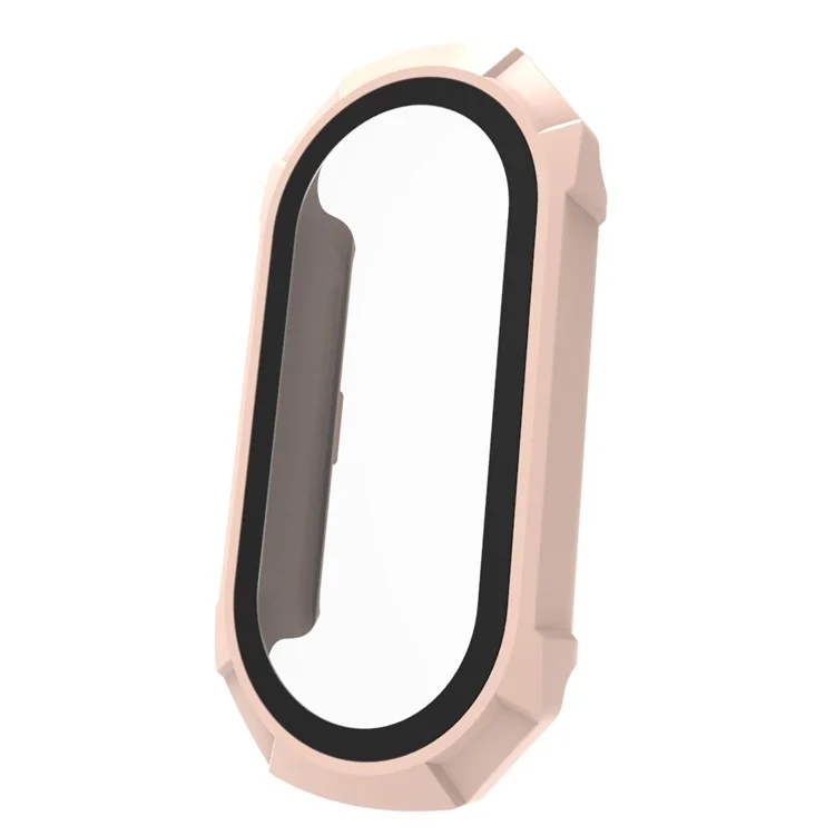 ENKAY Hat Prince Para Xiaomi Smart Band 8 Capa Rígida de PC com Cobertura Total e Película de Vidro Temperado HD - Rosa