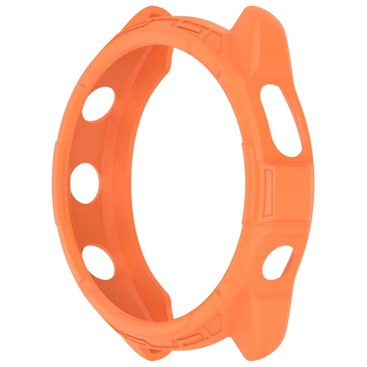 For Garmin Forerunner 965 TPU Watch Case Hollow-out Rugged Bumper Cover - Orange