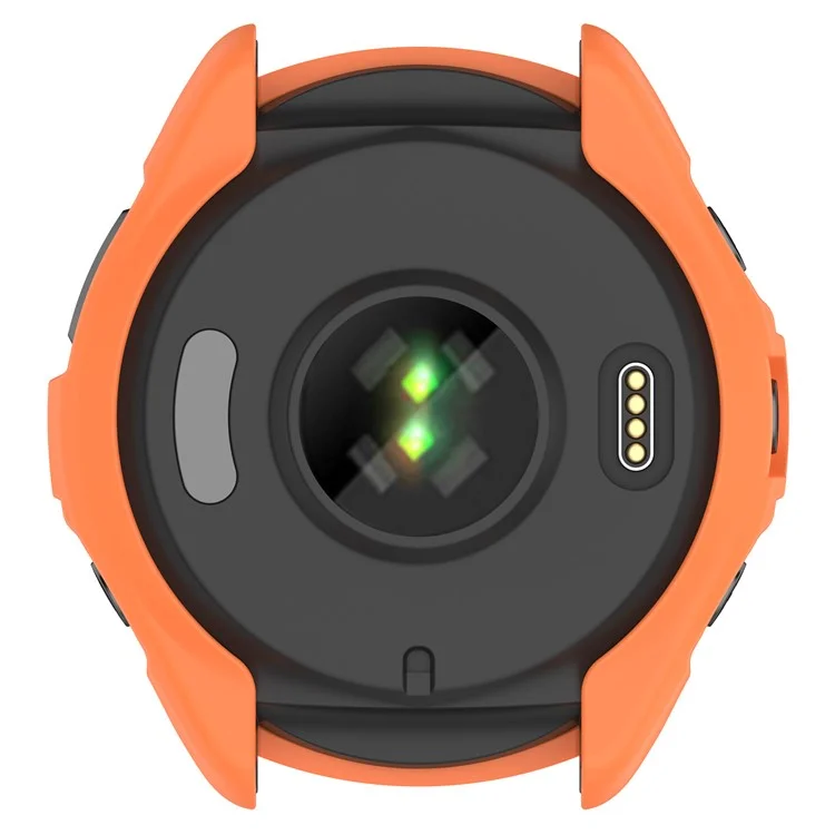 For Garmin Forerunner 965 TPU Watch Case Hollow-out Rugged Bumper Cover - Orange