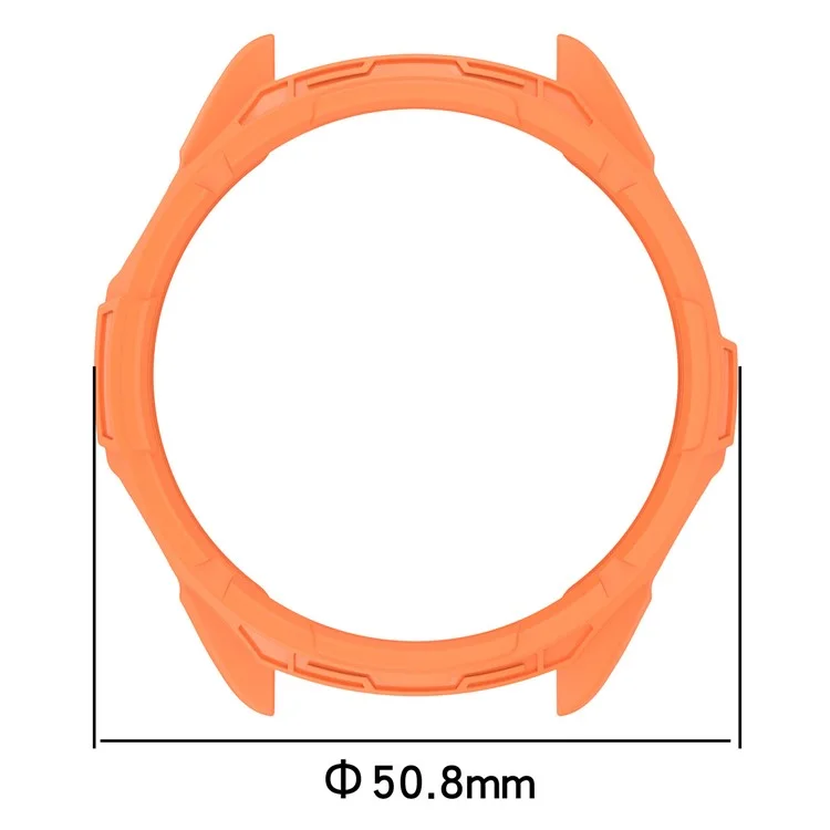 For Garmin Forerunner 965 TPU Watch Case Hollow-out Rugged Bumper Cover - Orange