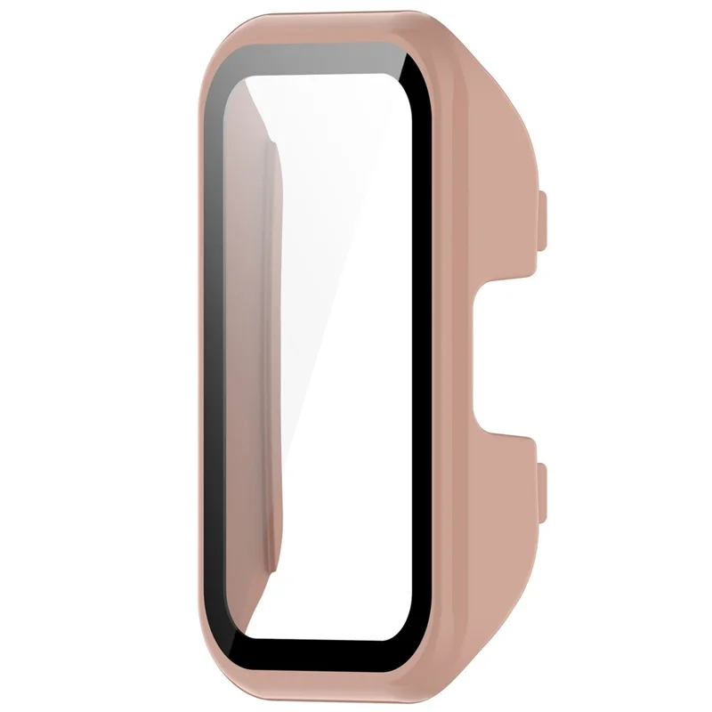 For Huawei Band 8 / Band 8 NFC / Band 9 / Band 9 NFC All Around Hard PC Watch Case Cover with HD Tempered Glass Film - Pink