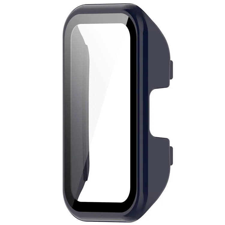 For Huawei Band 8 / Band 8 NFC / Band 9 / Band 9 NFC All Around Hard PC Watch Case Cover with HD Tempered Glass Film - Ink Blue