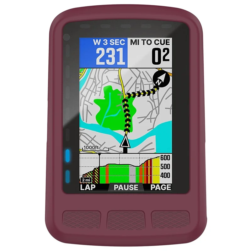 WFCC4 Silicone Case for Wahoo Element Roam Protective Cover Case Lightweight Cycling Accessories - Wine Red