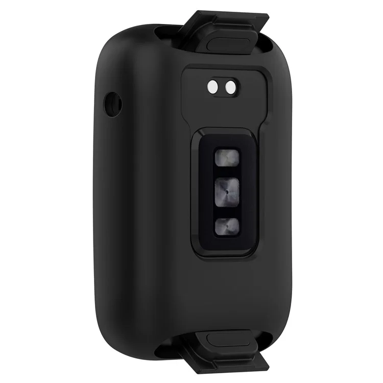 For Xiaomi Mi Band 7 Pro Silicone Case Smart Watch Protective Cover Half Hollow Watch Case - Black