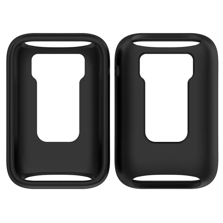 For Xiaomi Mi Band 7 Pro Silicone Case Smart Watch Protective Cover Half Hollow Watch Case - Black