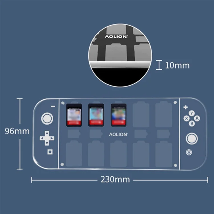 AOLION ALNS208301 Game Card Holder for Nintendo Switch Memory Cards Acrylic Storage Box