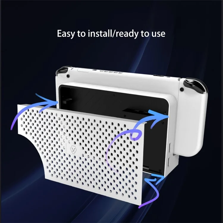 AOLION AL-N1029 Aleta de refrigeración para accesorios de reemplazo de la base de Nintendo Switch OLED - Negro