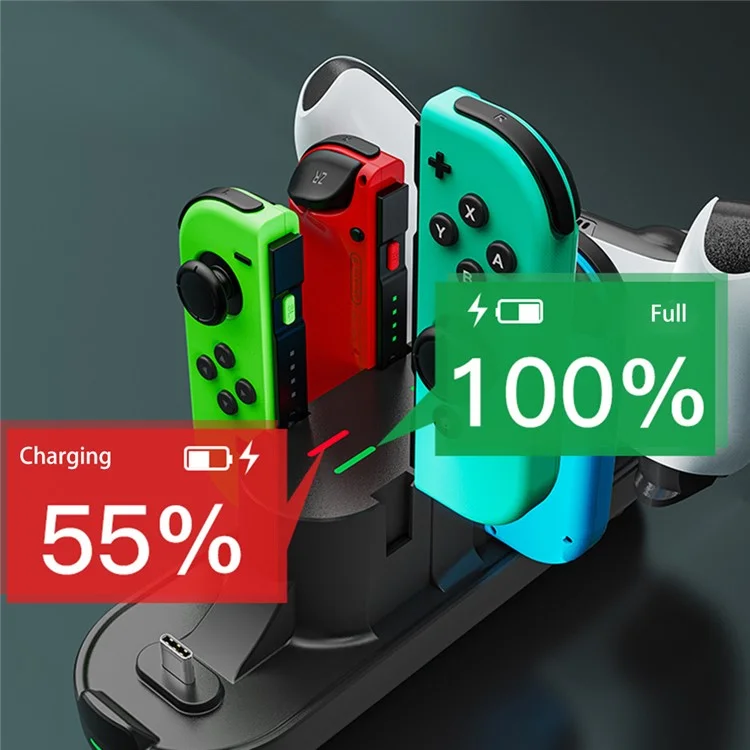 AOLION ALP5001 For Nintendo Switch OLED Game Controller Charger Stand Charging Dock Station Display Holder