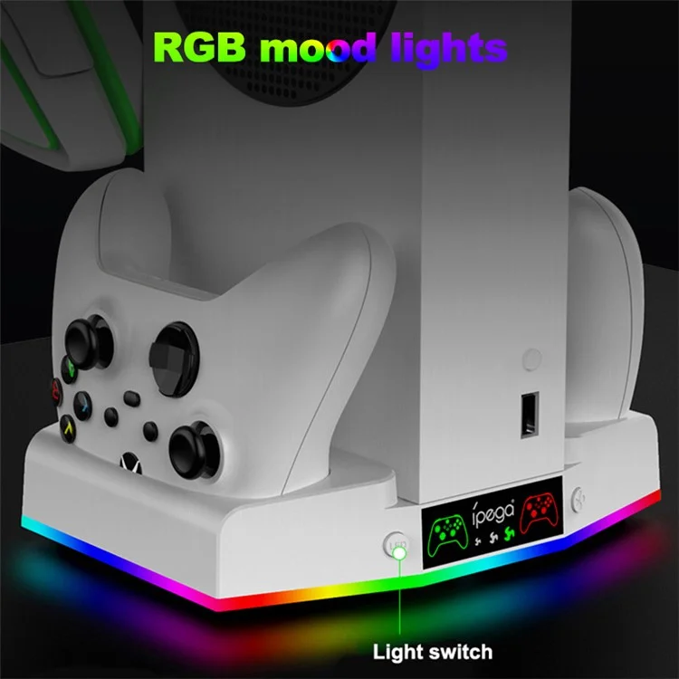 IPEGA PG-XBS011S For Xbox Series S Cooling Fan Base Game Console Charger with 2 USB Ports