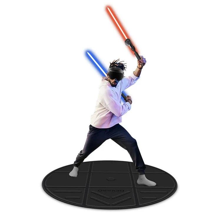 DEVASO 100CM Diameter Virtual Reality Anti-Slip Gaming Mat VR Sports Simulation Floor Pad