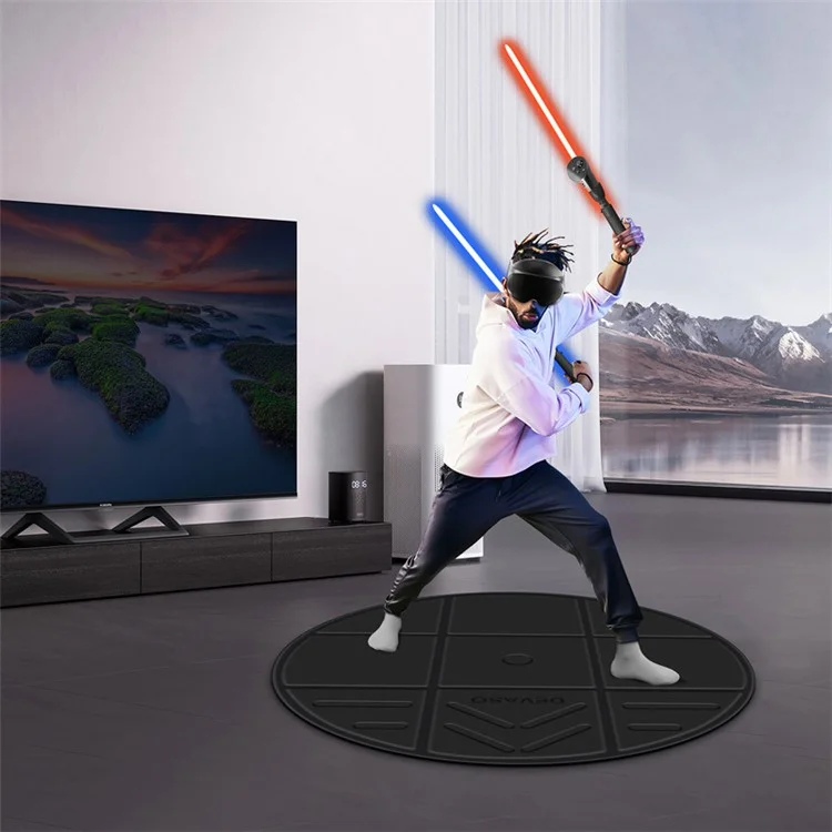DEVASO 100CM Diameter Virtual Reality Anti-Slip Gaming Mat VR Sports Simulation Floor Pad