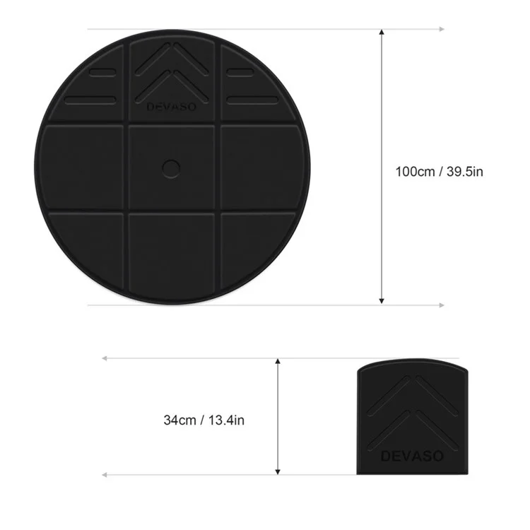 DEVASO 100CM Diameter Virtual Reality Anti-Slip Gaming Mat VR Sports Simulation Floor Pad
