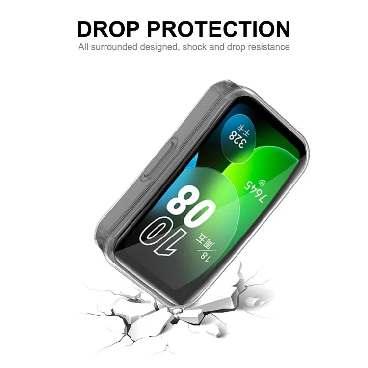 ENKAY HAT PRINCE for Huawei Band 8 / Band 8 NFC / Band 9 / Band 9 NFC TPU Watch Case Full Protection Clear Cover with Screen Protector