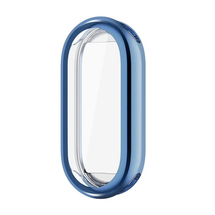 ENKAY HAT PRINCE Watch Case for Xiaomi Smart Band 8 Electroplating Watch Cover with Screen Protector - Blue