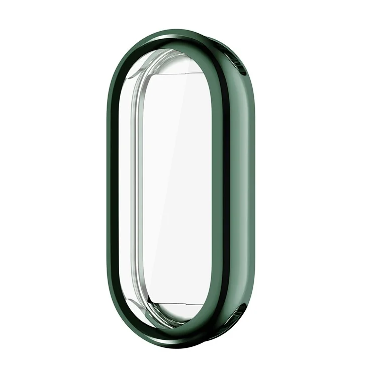 ENKAY HAT PRINCE Watch Case for Xiaomi Smart Band 8 Electroplating Watch Cover with Screen Protector - Blackish Green