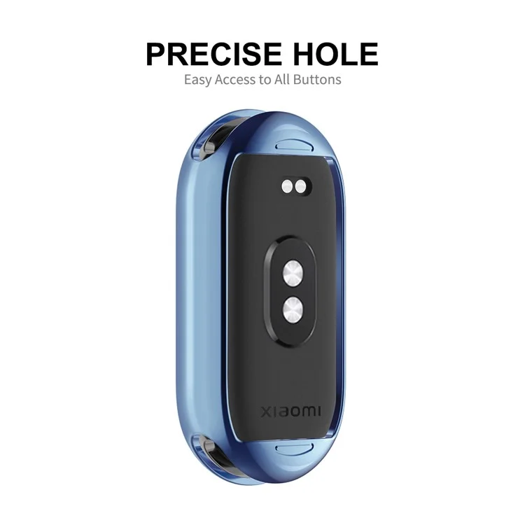 ENKAY HAT PRINCE Watch Case for Xiaomi Smart Band 8 Electroplating Watch Cover with Screen Protector - Blackish Green