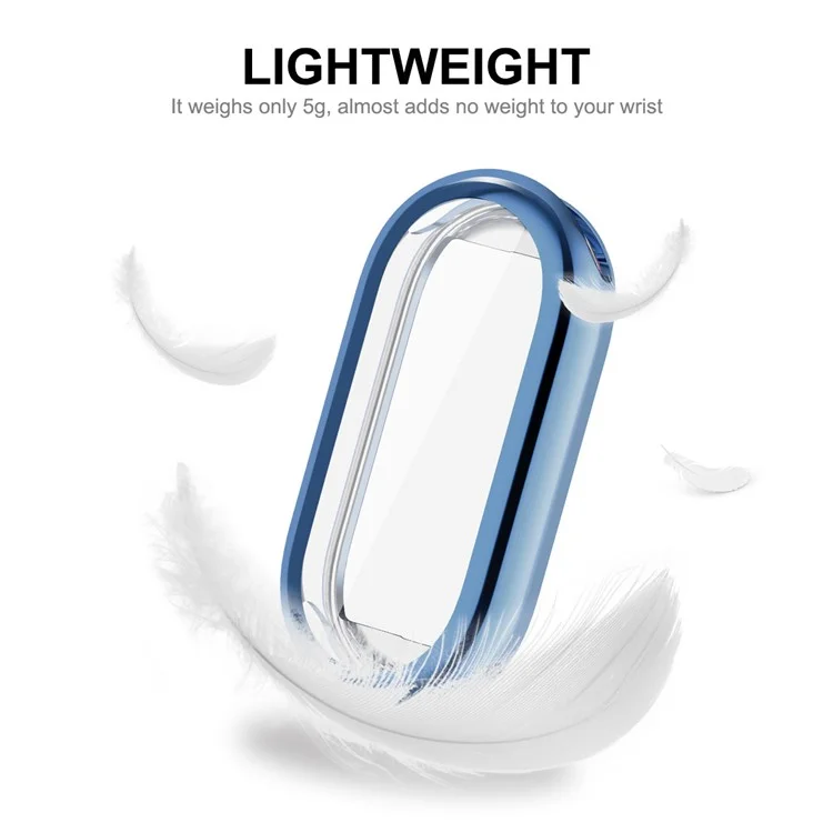 ENKAY HAT PRINCE Watch Case for Xiaomi Smart Band 8 Electroplating Watch Cover with Screen Protector - Blackish Green