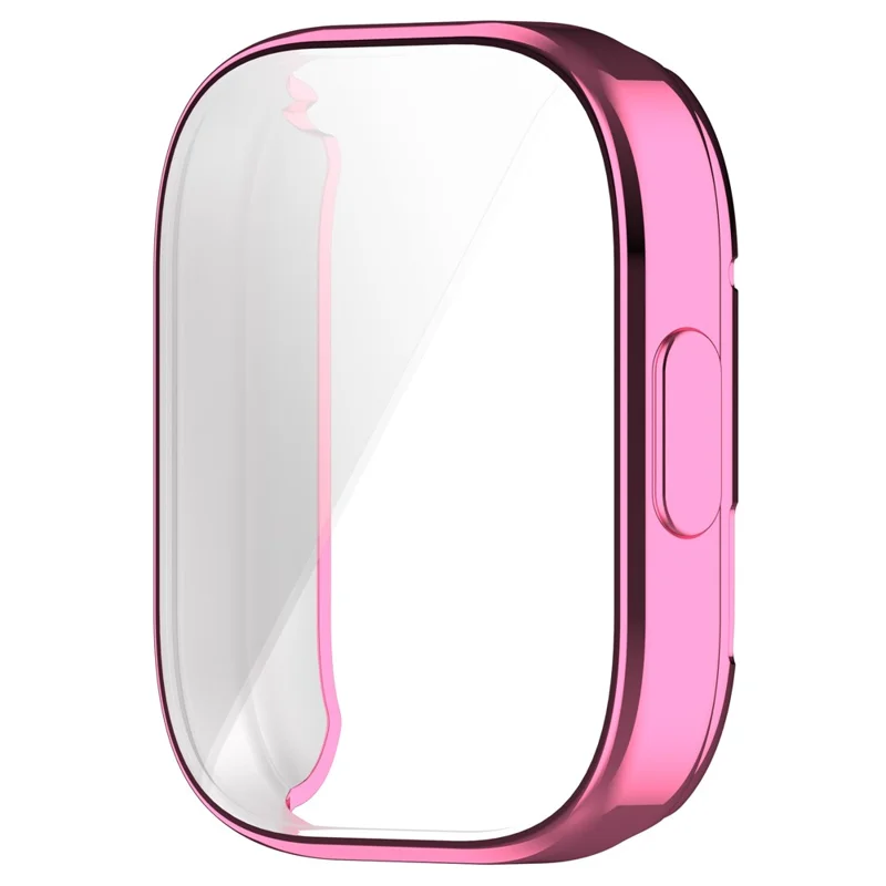 For Xiaomi Redmi Watch 3 Active / Watch 3 Lite Electroplating TPU Anti-drop Cover Full Coverage Watch Case - Pink