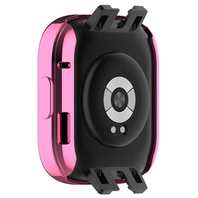 For Xiaomi Redmi Watch 3 Active / Watch 3 Lite Electroplating TPU Anti-drop Cover Full Coverage Watch Case - Pink