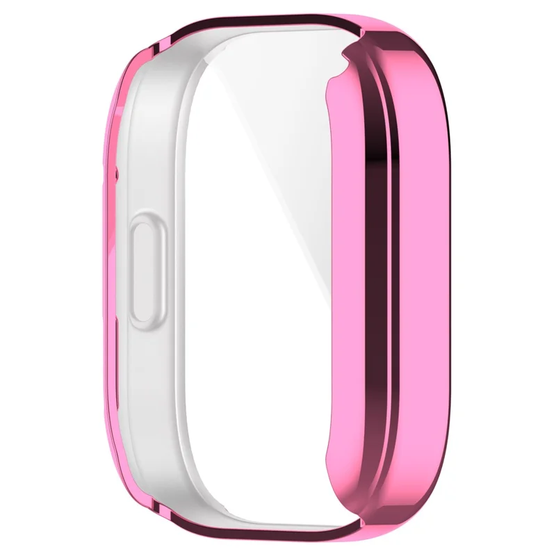 For Xiaomi Redmi Watch 3 Active / Watch 3 Lite Electroplating TPU Anti-drop Cover Full Coverage Watch Case - Pink