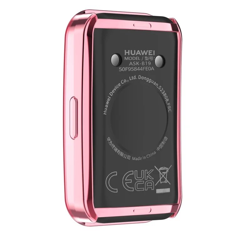Для Huawei Band 8 / Band 8 NFC / Band 9 / Band 9 NFC Electroplated TPU Watch Case Full Coverage Anti-Drop Cover - Pink