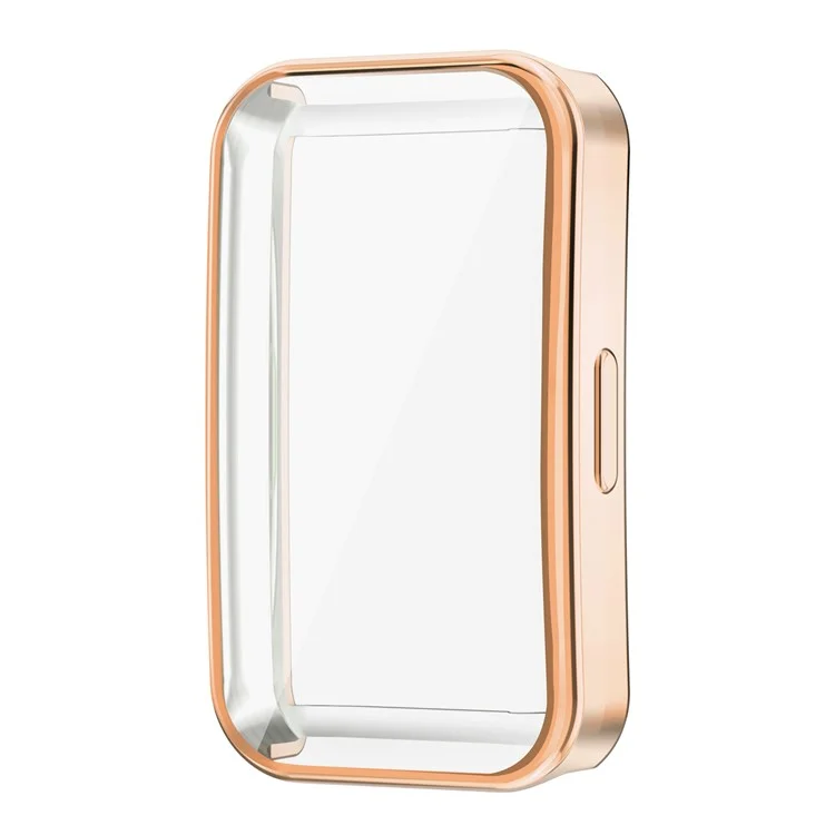 For Huawei Band 8 / Band 8 NFC / Band 9 / Band 9 NFC Electroplated TPU Watch Case Full Coverage Anti-Drop Cover - Rose Gold