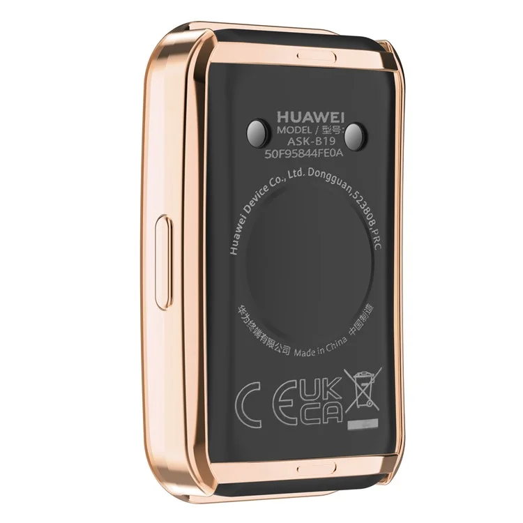 For Huawei Band 8 / Band 8 NFC / Band 9 / Band 9 NFC Electroplated TPU Watch Case Full Coverage Anti-Drop Cover - Rose Gold