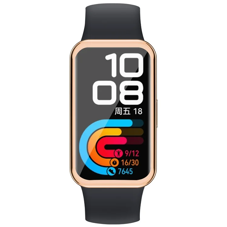 For Huawei Band 8 / Band 8 NFC / Band 9 / Band 9 NFC Electroplated TPU Watch Case Full Coverage Anti-Drop Cover - Rose Gold
