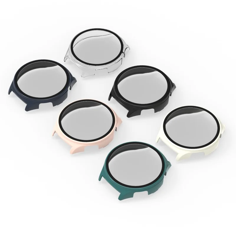 For Huawei Watch 4 Hard PC Protective Case + HD Tempered Glass Screen Protector - White