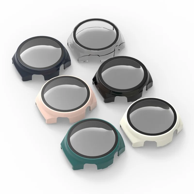 Pour Huawei Watch 4 Pro Coque Rigide en PC Anti-rayures Avec Film de Verre Trempé Protecteur - Transparent