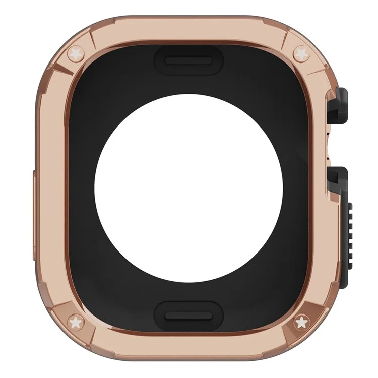 Per Apple Watch Ultra 2 49mm / Ultra 49mm Watch Case PC+TPU Anti-Scratch Protective Cover - Rose Gold