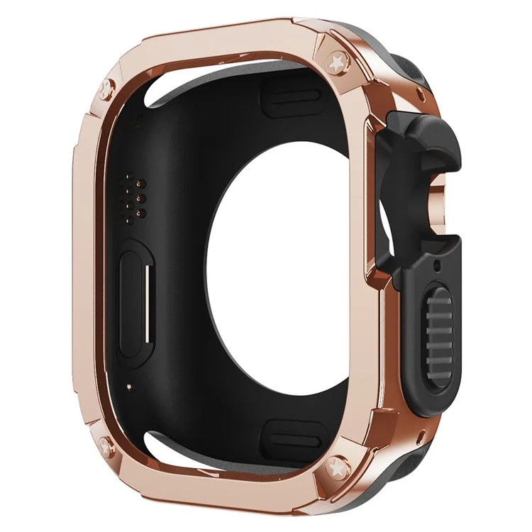 Per Apple Watch Ultra 2 49mm / Ultra 49mm Watch Case PC+TPU Anti-Scratch Protective Cover - Rose Gold