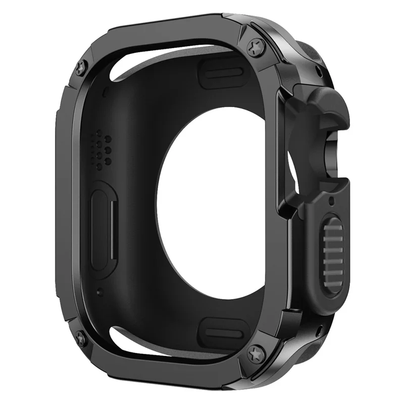 Voor Apple Watch Ultra 3 / Ultra 2 / Ultra 49mm Horlogehoes PC+TPU Krasbestendige Beschermlaag - Zwart