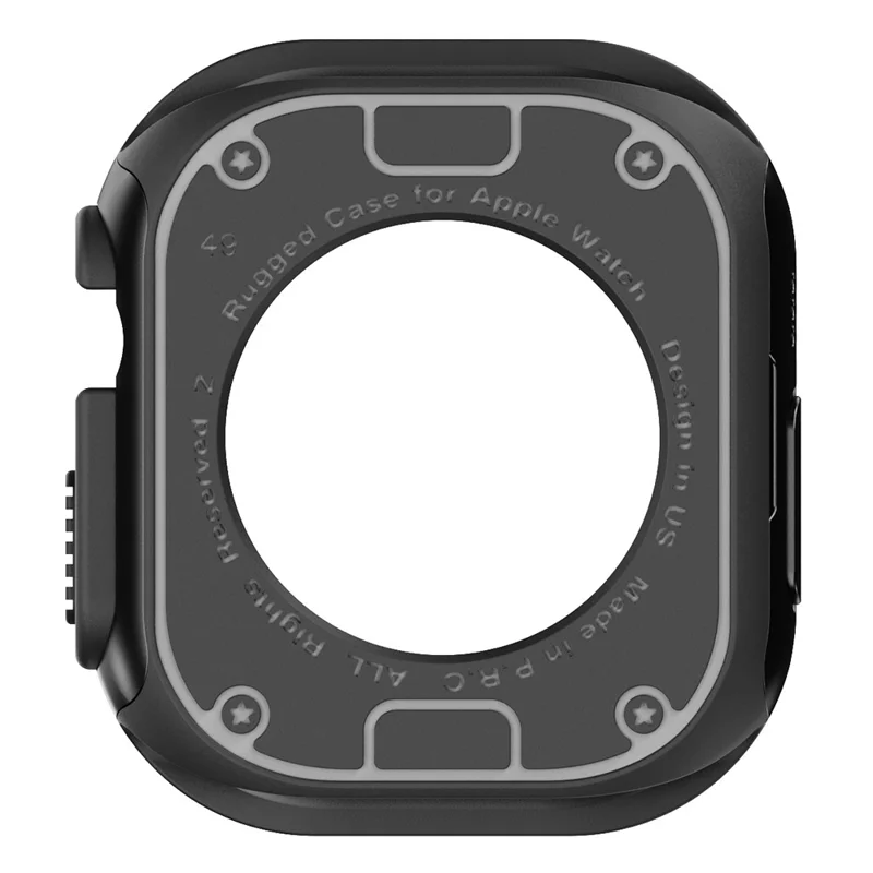 Voor Apple Watch Ultra 3 / Ultra 2 / Ultra 49mm Horlogehoes PC+TPU Krasbestendige Beschermlaag - Zwart