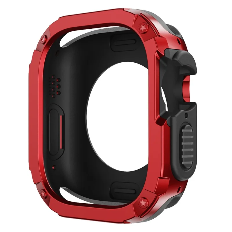 For Apple Watch Ultra 3 / Ultra 2 / Ultra 49mm Watch Case PC+TPU Anti-Scratch Protective Cover - Red