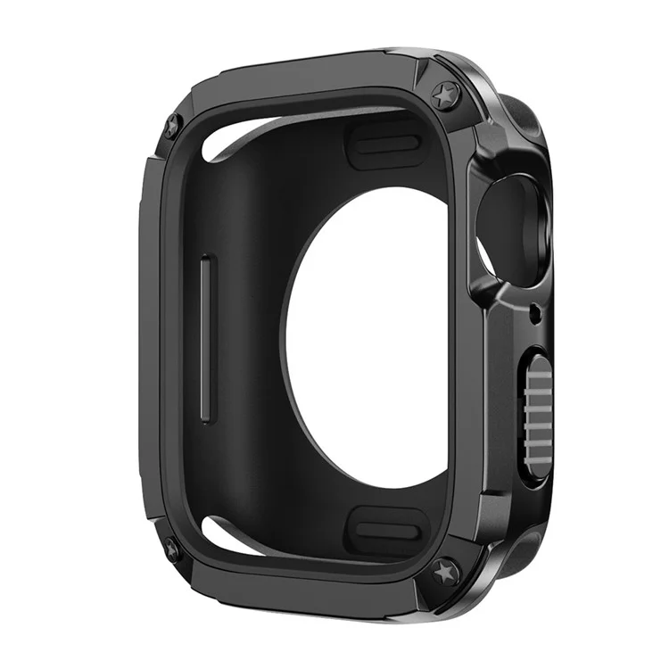 Per Apple Watch Series 6 5 4 SE SE (2022) 44mm / 9 / 8 / 7 45mm Watch Case TPU+PC Anti-drop Cover - Nero