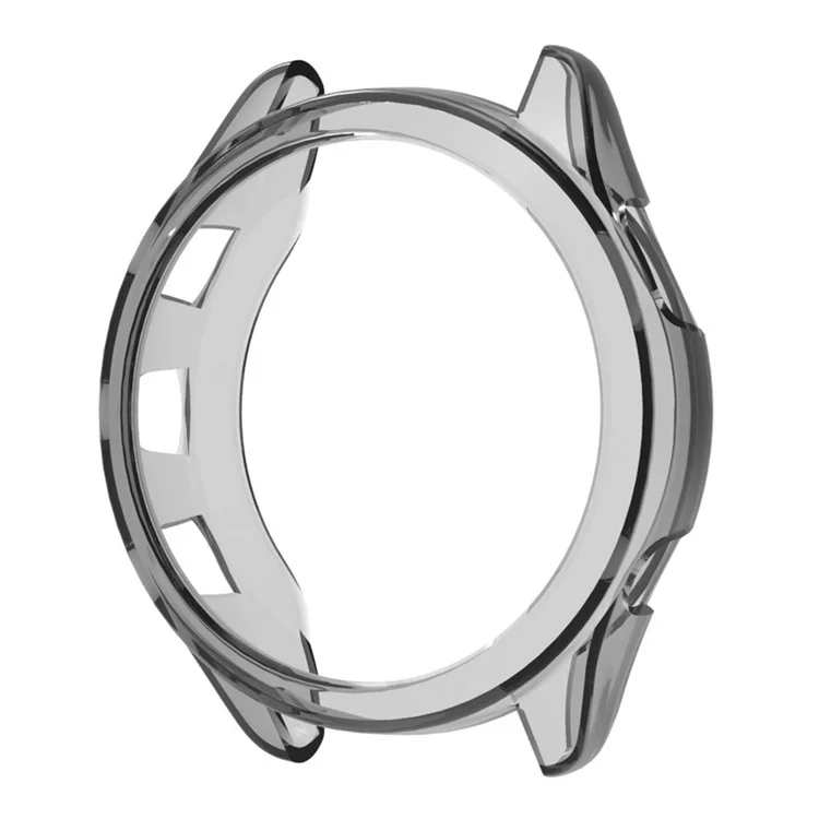 ENKAY HAT PRINCE для Garmin Forerunner 965 TPU Watch Case Frame Anti-scratch Transparent Half Body Cover - Black