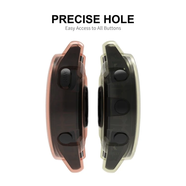 ENKAY CHAPÉU PRÍNCIPE para Garmin Forerunner 265 Watch Case Anti-drop Transparent TPU Watch Frame Cover - Preto
