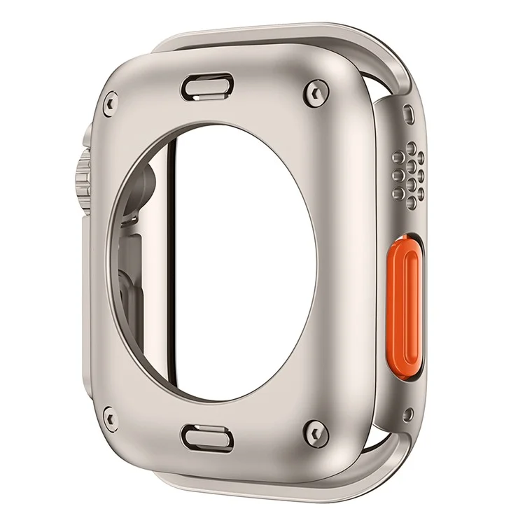 Für Apple Watch Series 9 / 8 / 7 45mm Overall Protective Cover Hard PC Watch Case mit Gehärtetem Glas-Bildschirmschutz - Silber
