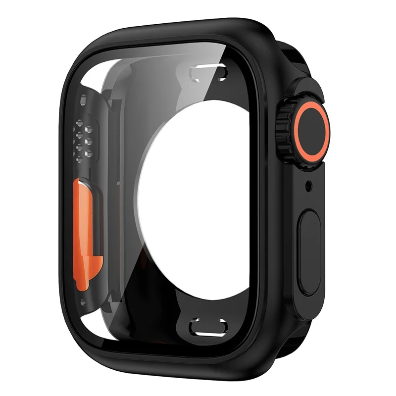 PC Watch Case for Apple Watch Series SE3 / SE2 / SE1 /  6 / 5 / 4 40mm , Full Coverage Protective Cover with Tempered Glass Screen Protector - Black