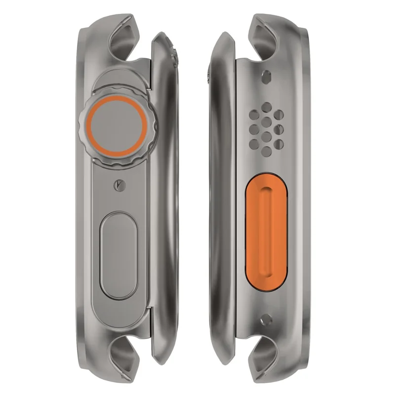 For Apple Watch Series 9 / 8 / 7 41mm Waterproof Case Ultra-Thin Shockproof Hard PC Cover with Tempered Glass Screen Protector - Titanium Gold