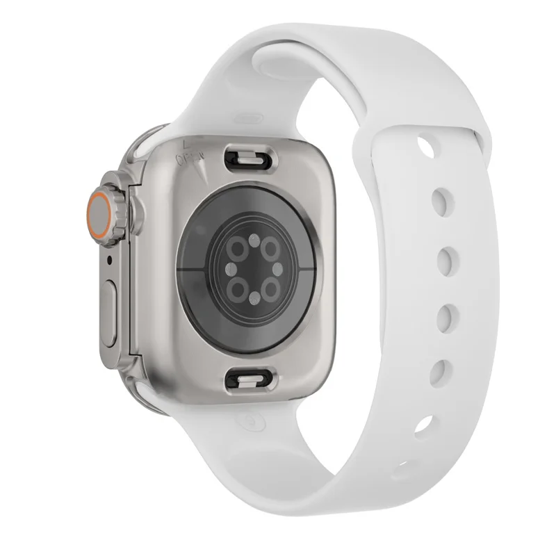 For Apple Watch Series 9 / 8 / 7 41mm Waterproof Case Ultra-Thin Shockproof Hard PC Cover with Tempered Glass Screen Protector - Titanium Gold