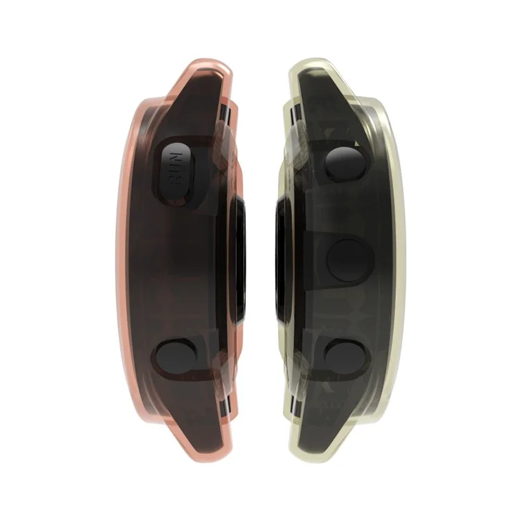 Per Garmin Forerunner 265 TPU Watch Case Anti-collision Hollow Protective Frame - Arancione Trasparente