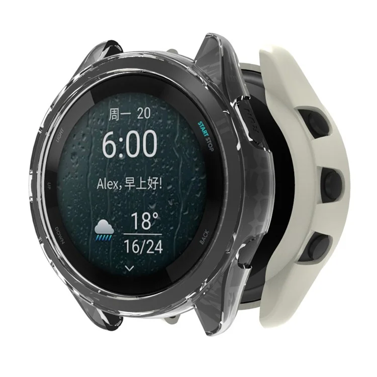 Per Garmin Forerunner 265 TPU Watch Case Anti-collision Hollow Protective Frame - Arancione Trasparente
