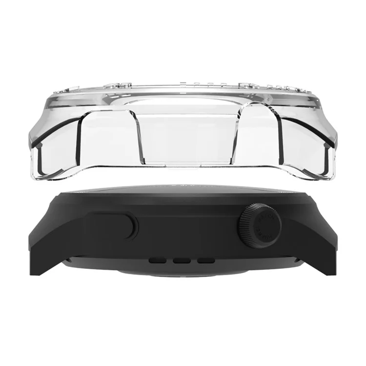 Pour Huawei Watch 4 Pro Anti-scratch PC Watch Case Hollow Protective Frame with Scale - Noir
