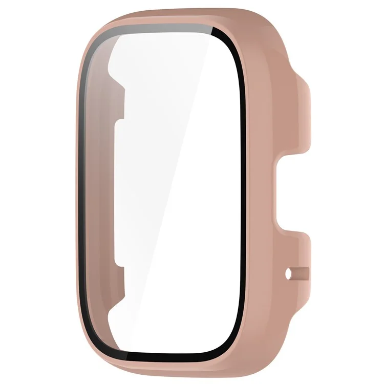 Per Xiaomi Redmi Watch 3 Lite / Watch 3 Active Custodia PC complessiva con pellicola in vetro temperato Ultra-Sottile Custodia di protezione per orologio - Cherry Pink